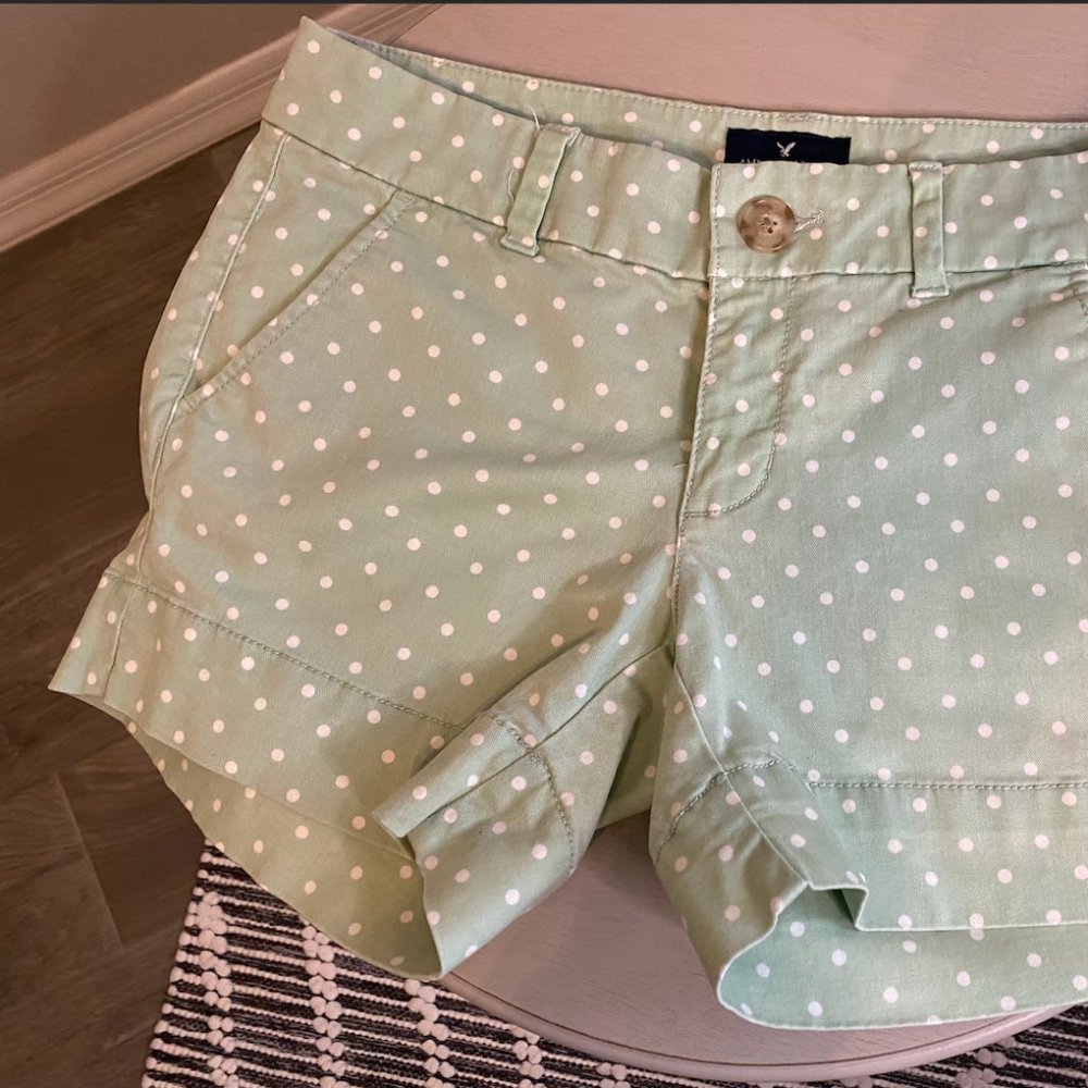 Polka Dot Mint Shorts